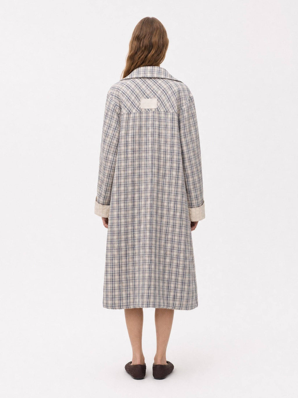 Heather Check Trench Coat