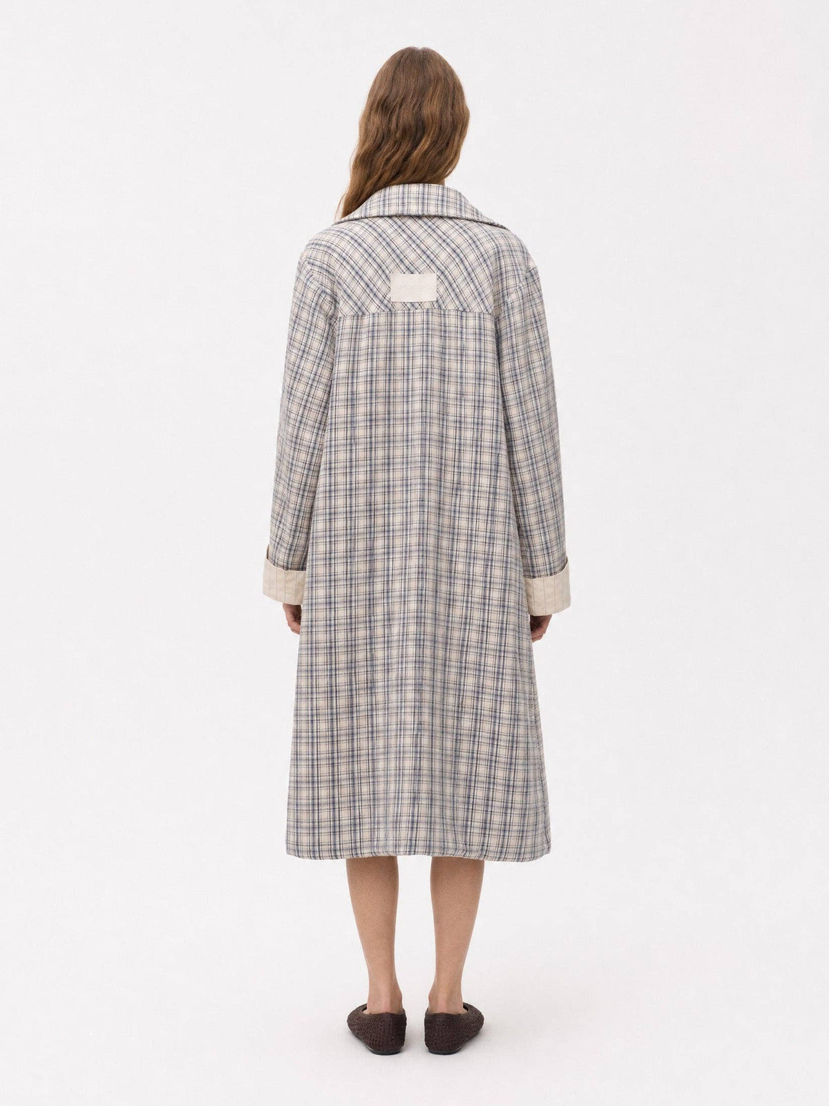 Heather Check Trench Coat