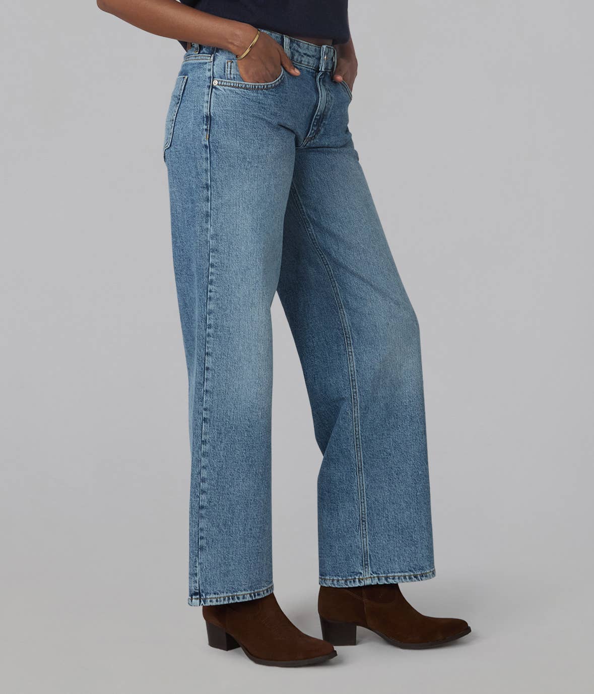 Miro Mid Rise Comfort Straight Jeans - Electric Blue