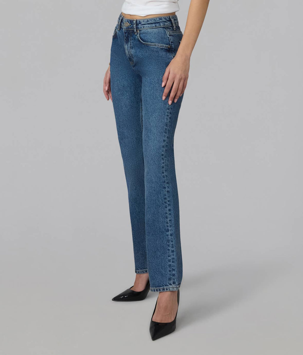 Denver High Rise Straight Jeans - Heritage Indigo