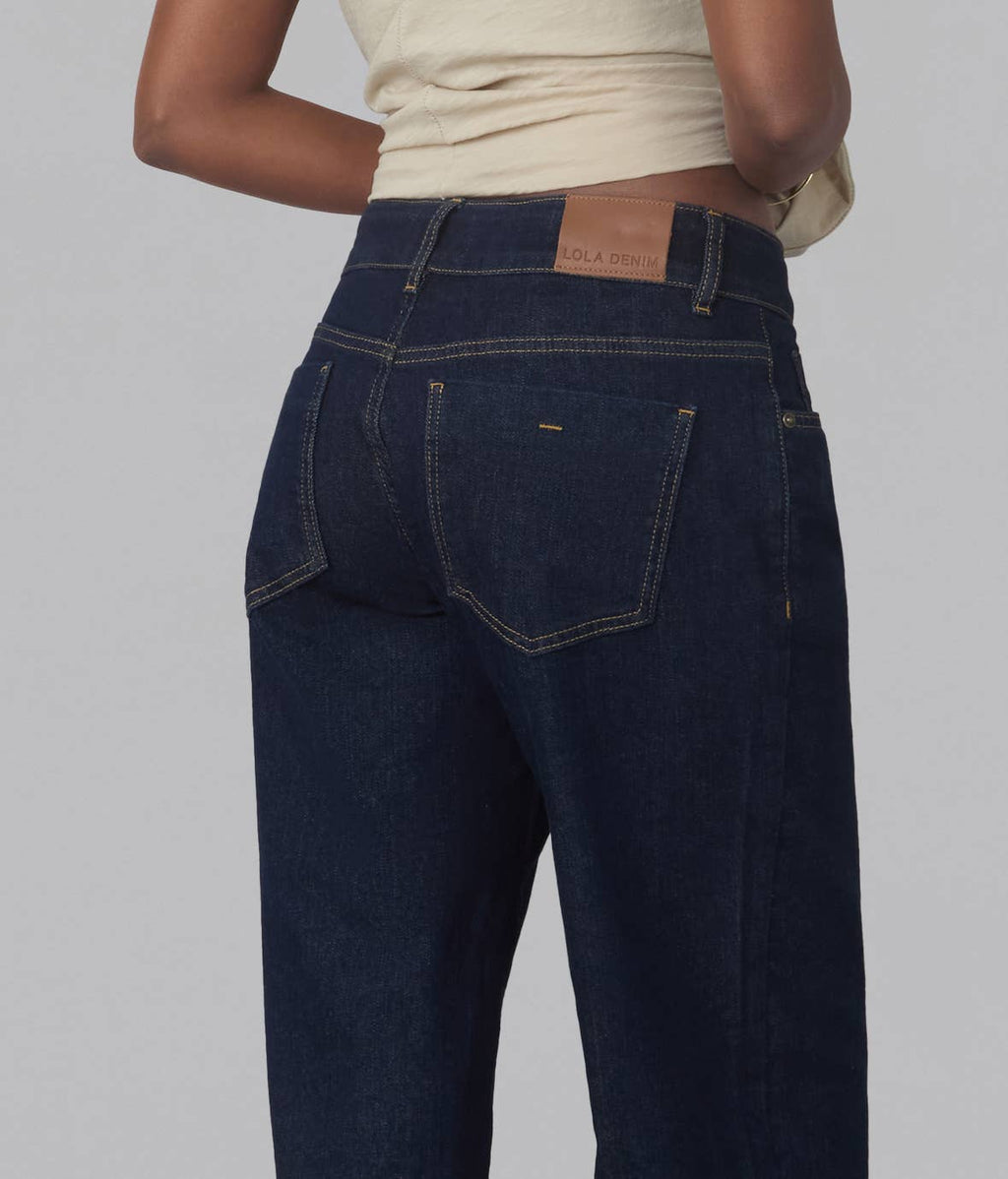 MIRO-DRW Mid Rise Comfort Straight Jeans Dark Rinse Wash