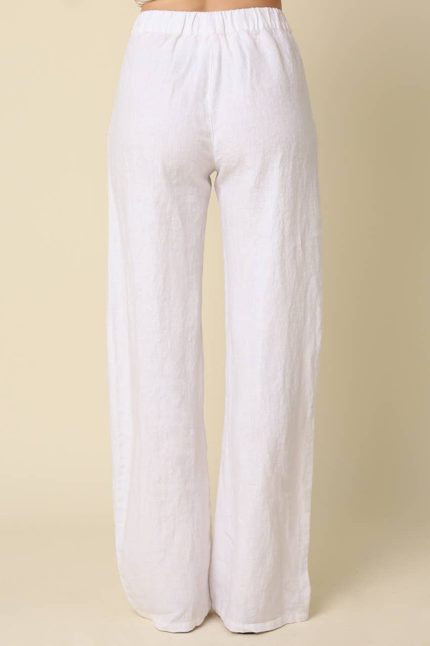 Carina Relaxed Wide-Leg Linen Pant