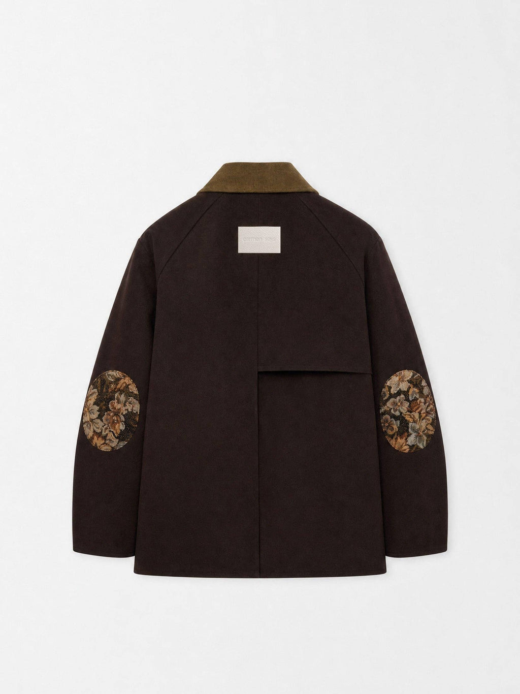 Hazel Brown Contrast Collar Jacket