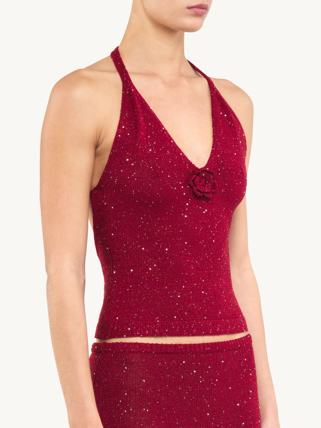 Haut court Daphné - Sequins bordeaux