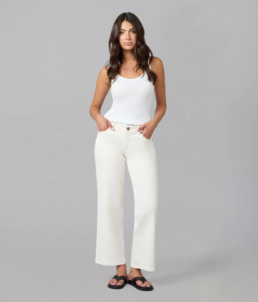Jean droit taille mi-haute Brooke White