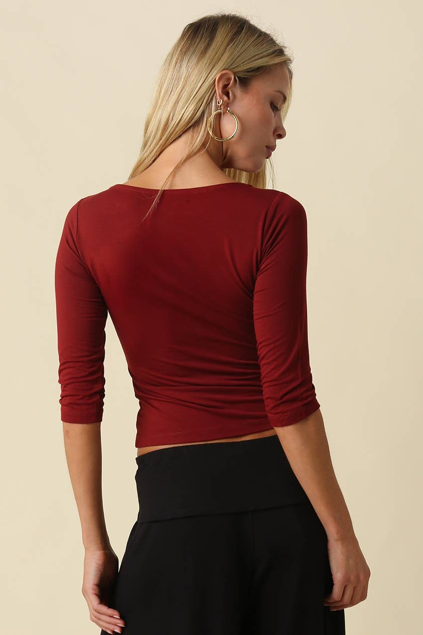 Mia V-Neck Knit Top