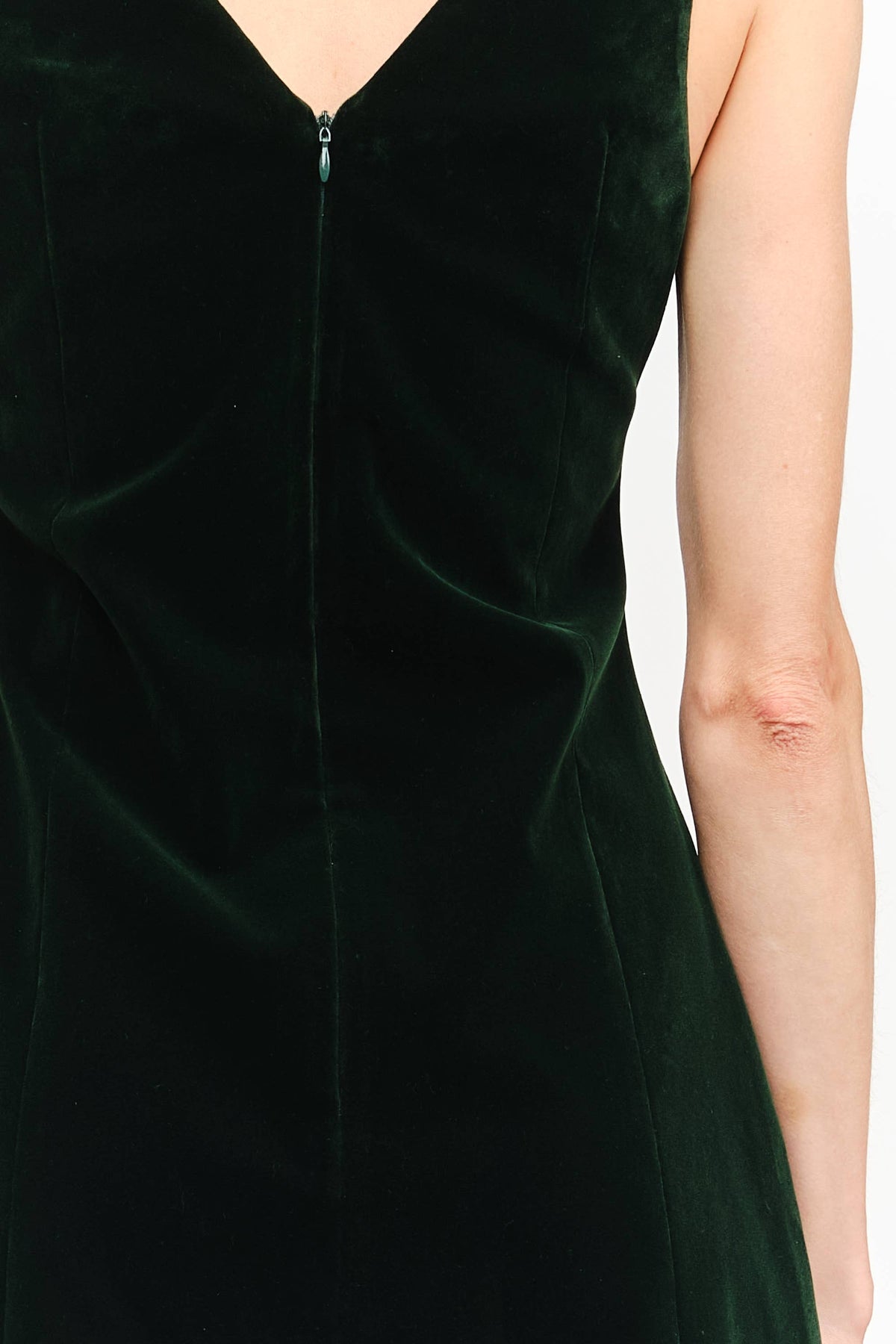 Carmine Hunter Green Velvet Dress : Hunter Green