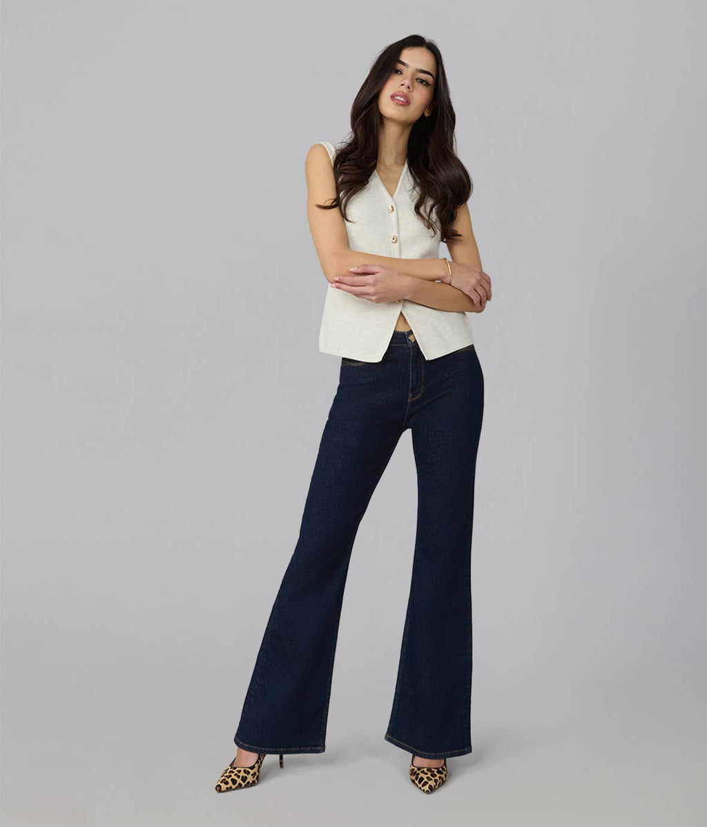 Alice High Rise Flare Jeans - Dark Rinse Blue