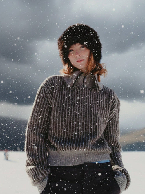 Avalanche Brown Knit Top