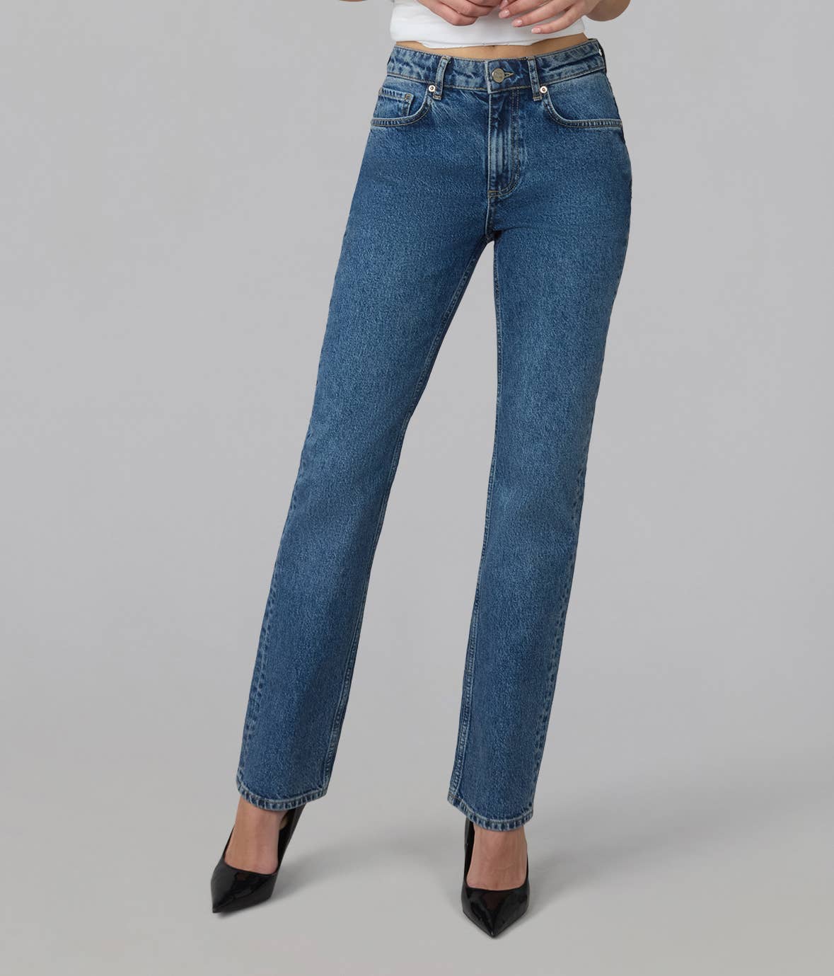 Denver High Rise Straight Jeans - Heritage Indigo