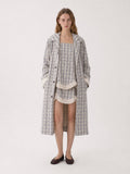 Heather Check Trench Coat