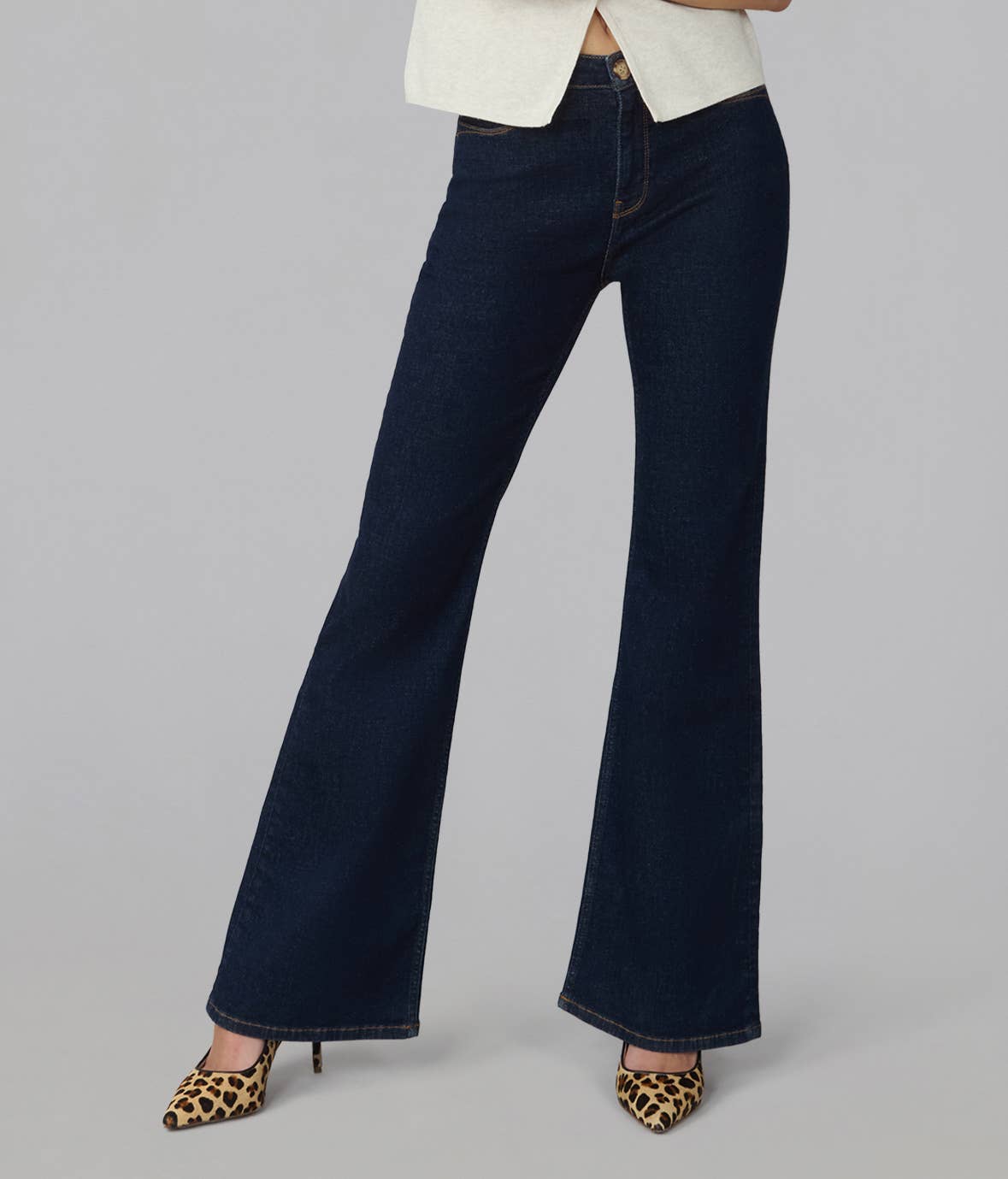 Alice High Rise Flare Jeans - Dark Rinse Blue