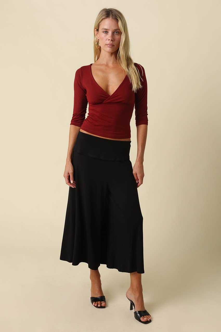 Mia V-Neck Knit Top