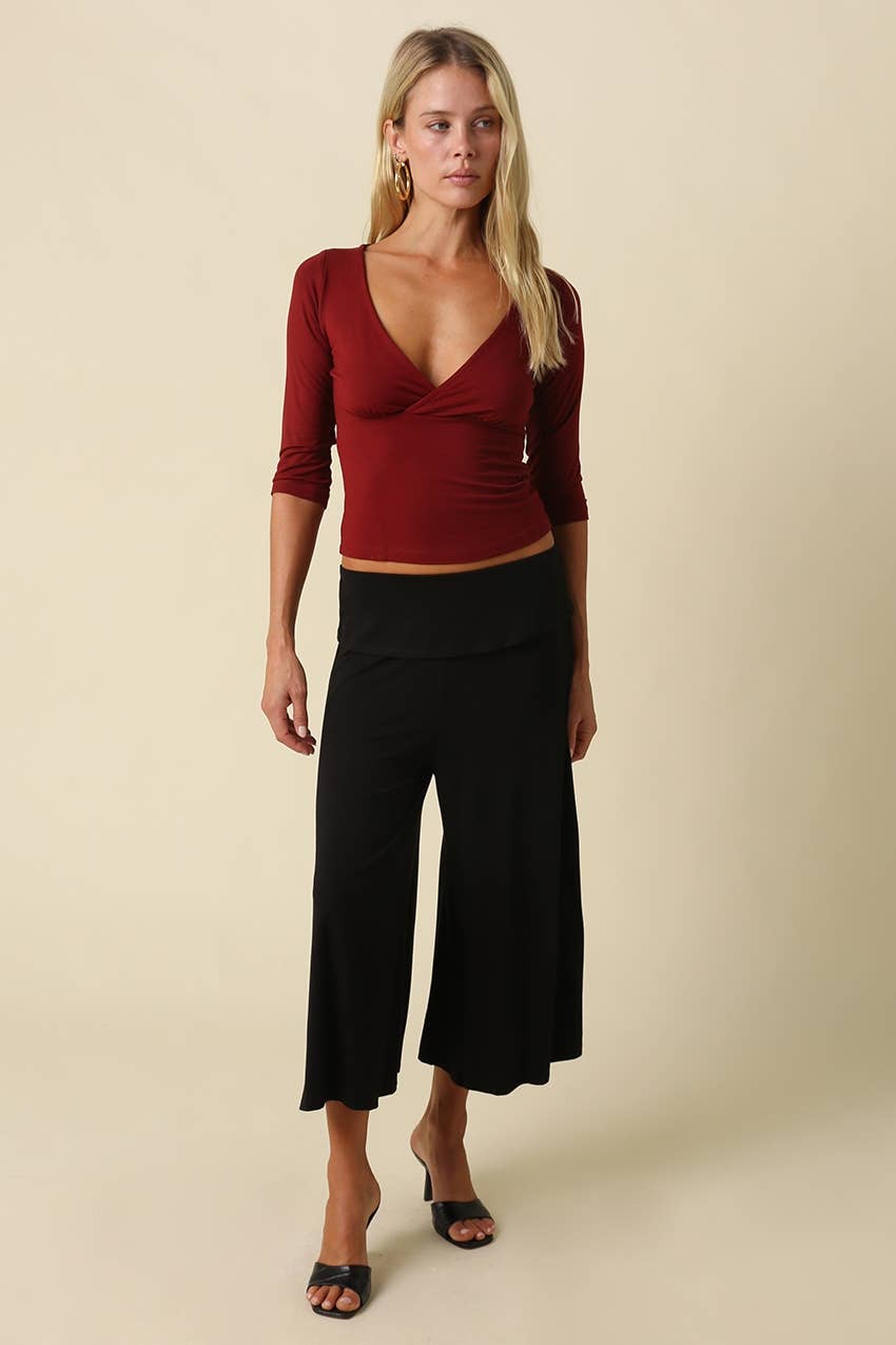Mia V-Neck Knit Top