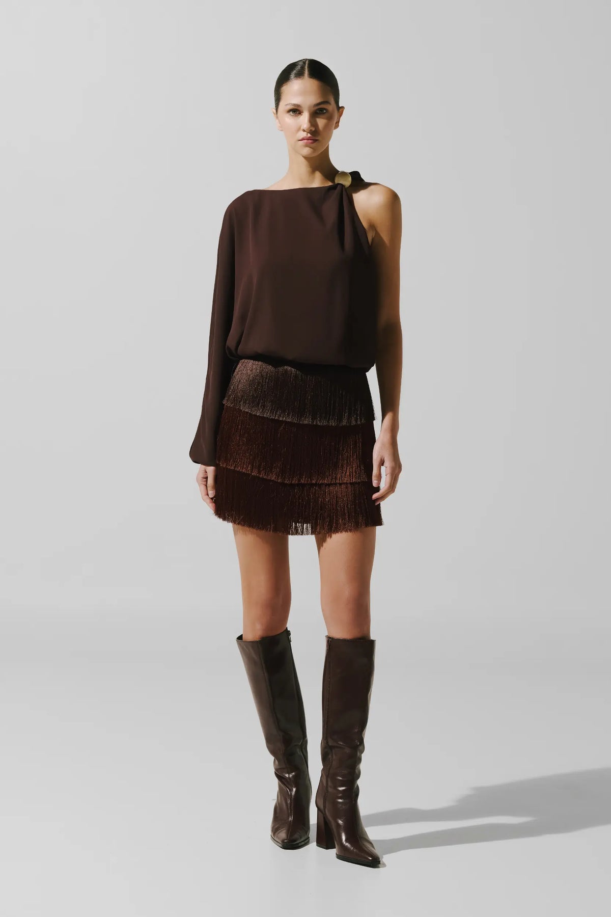 Olas Mini Skirt - Cocoa Brown