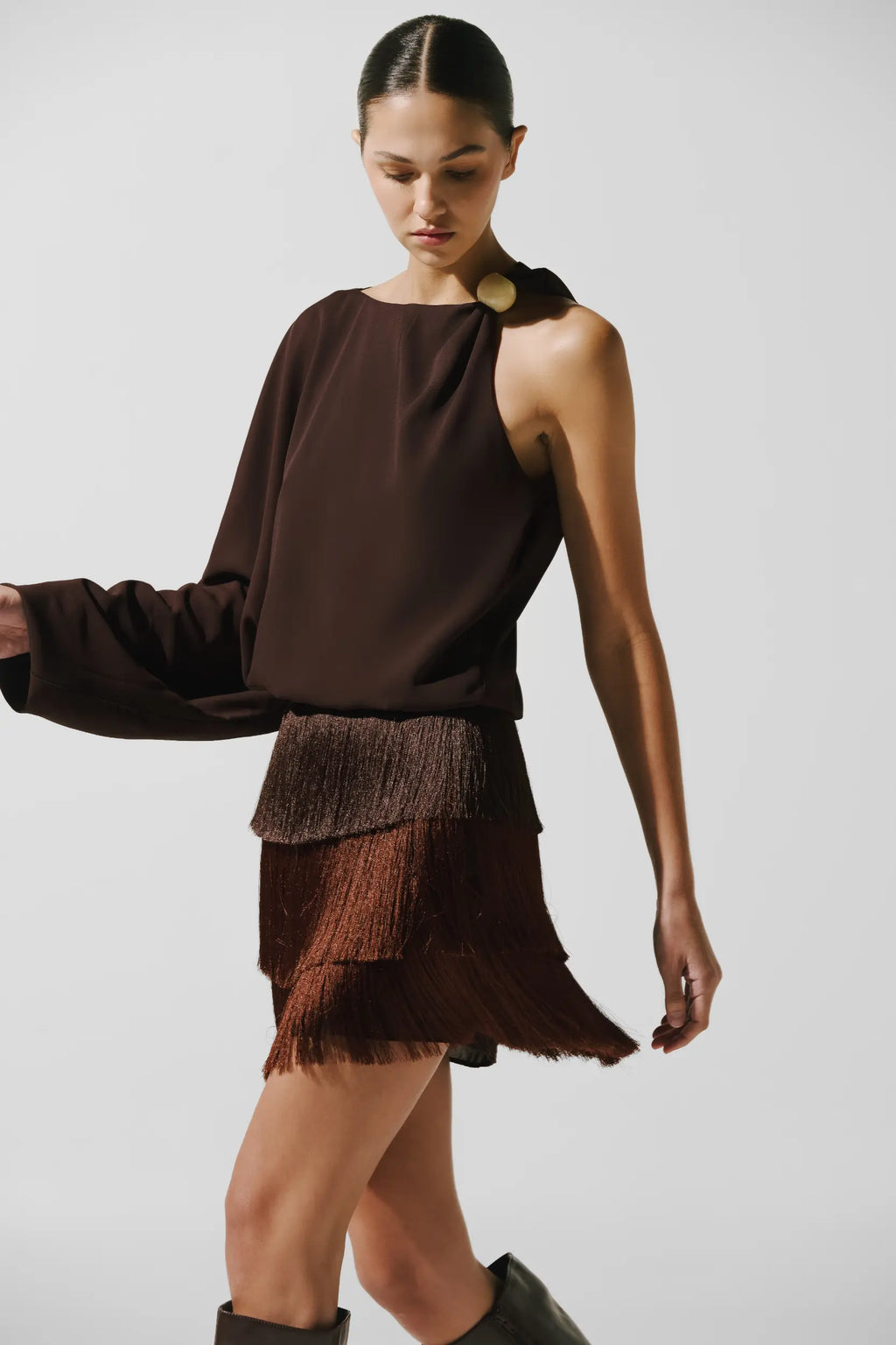 Olas Mini Skirt - Cocoa Brown
