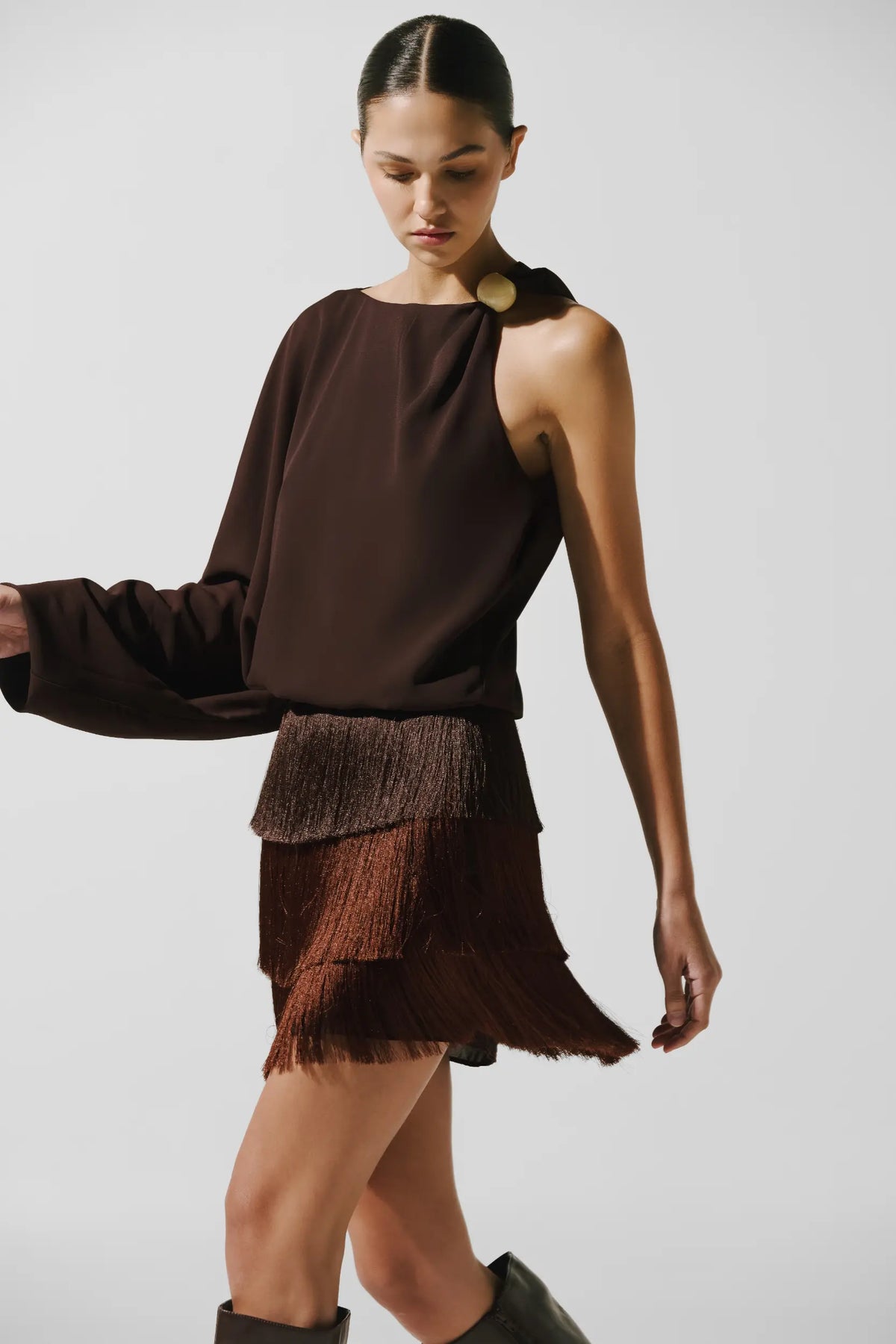 Olas Mini Skirt - Cocoa Brown