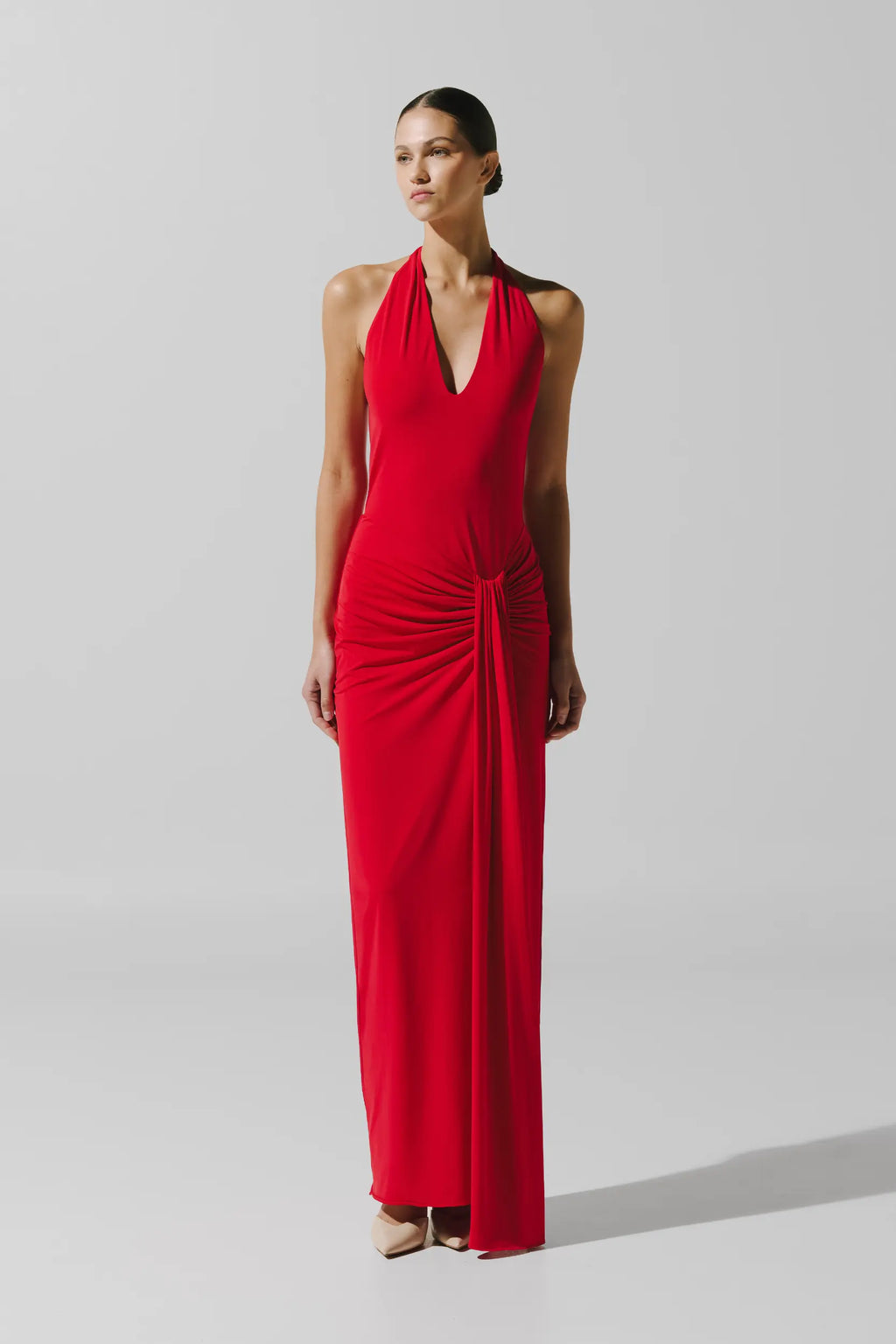 Donatella Maxi Dress - Cherry Red