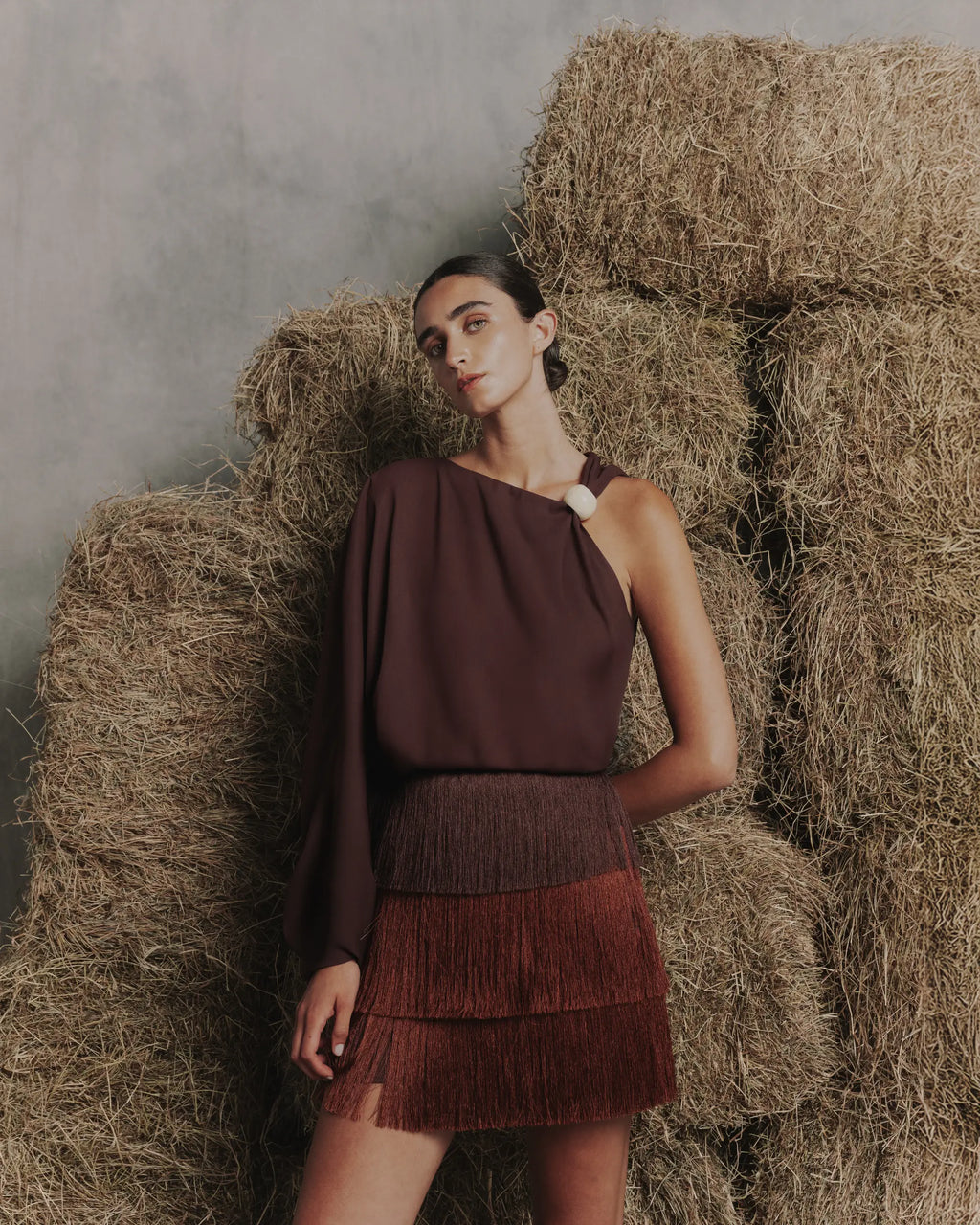Olas Mini Skirt - Cocoa Brown