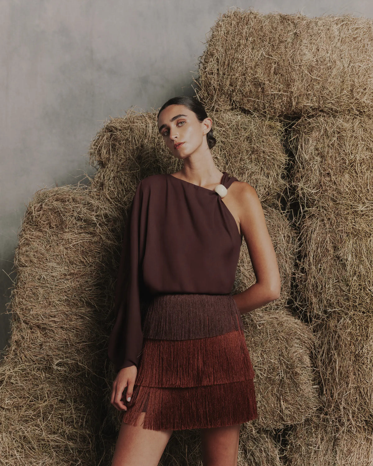 Olas Mini Skirt - Cocoa Brown