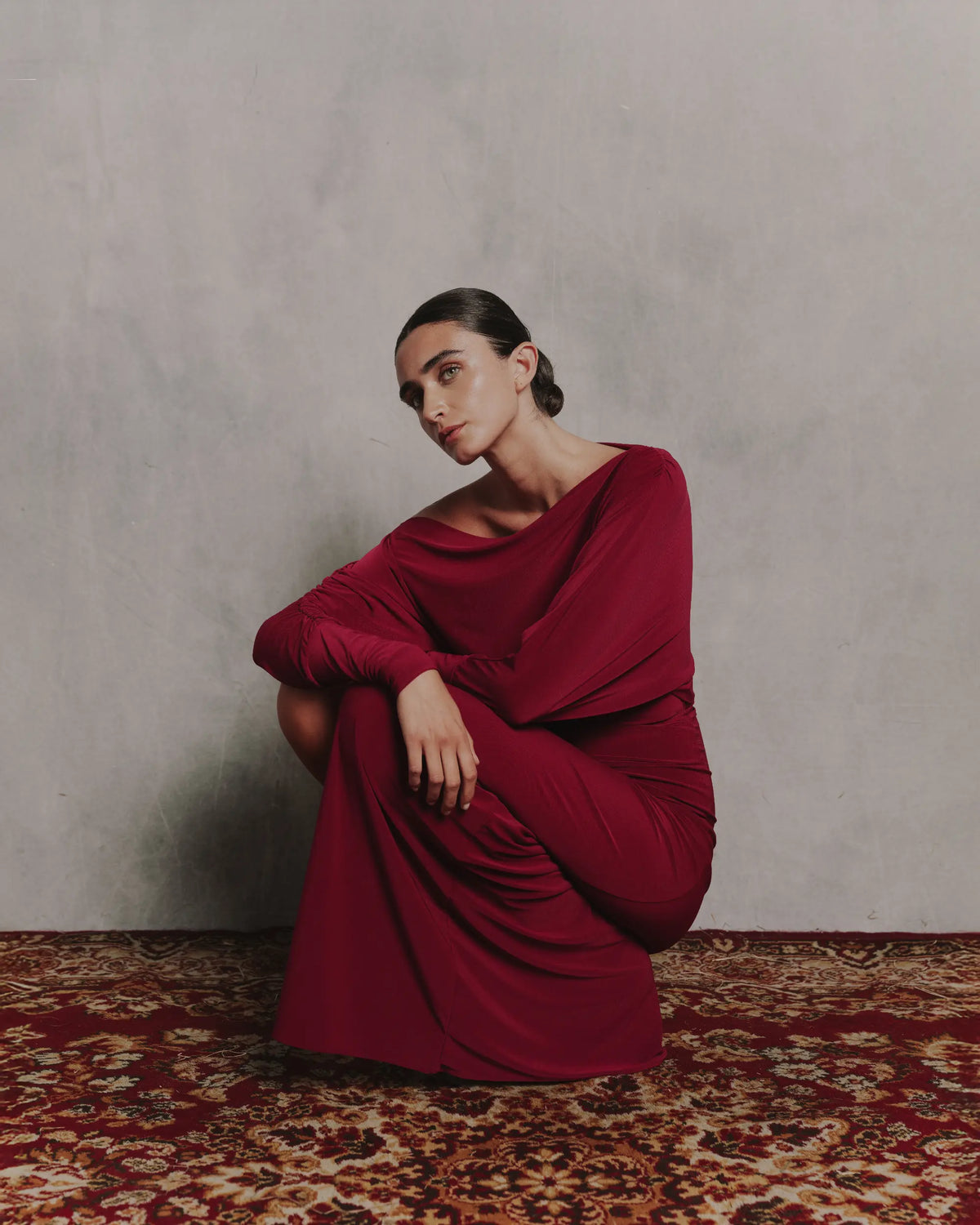 Onda Maxi Dress - Cabernet