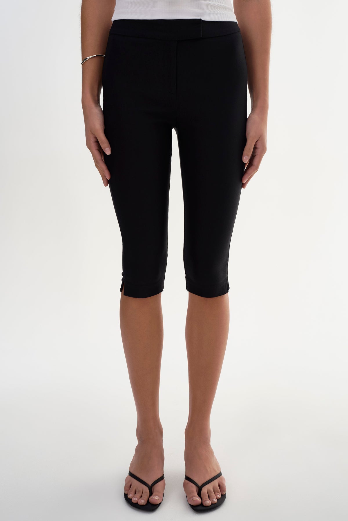 CELINE Stretch Twill Capri in black — side view