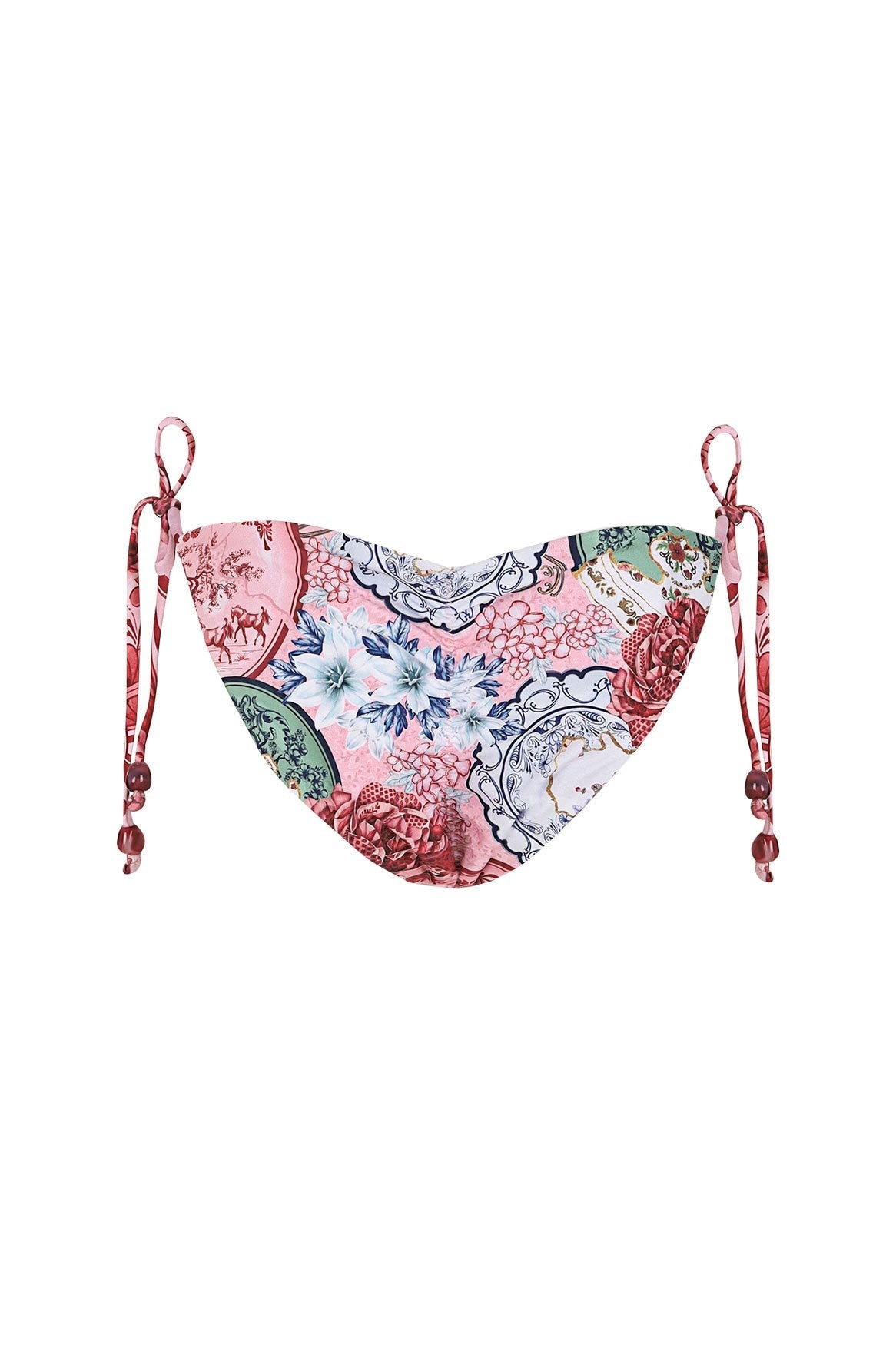 Alegria bikini bottom with handmade embroidery — back view