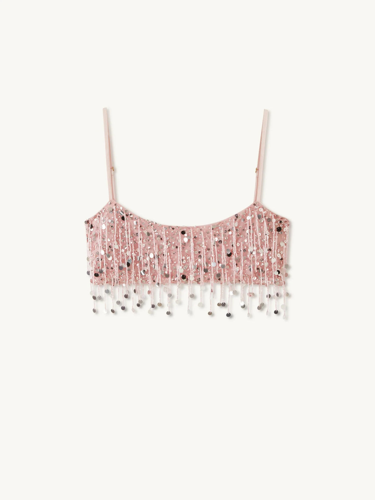 Yasmin Hand Beaded Bralette - Blush