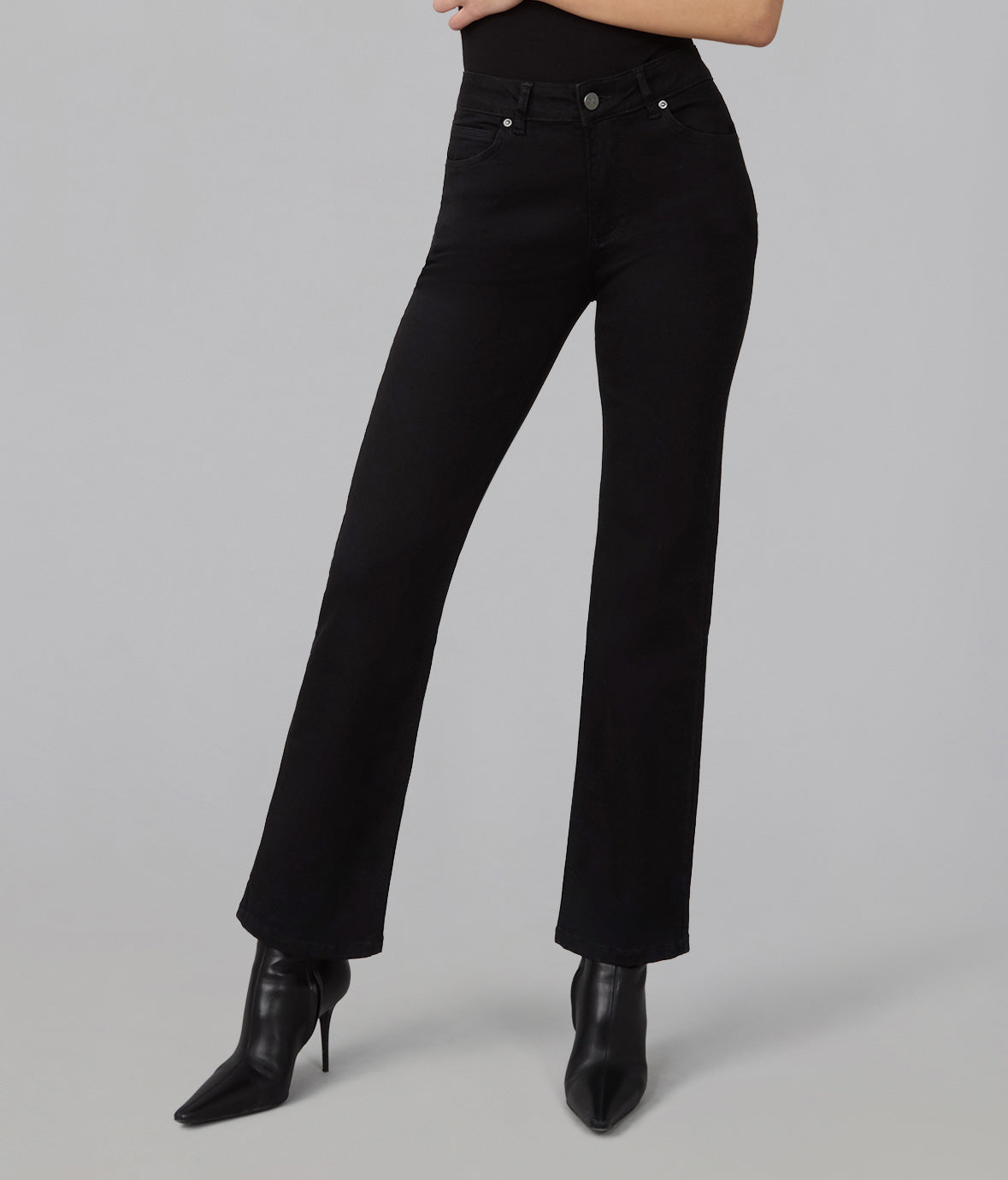 Denver High Rise Straight Jeans - Black