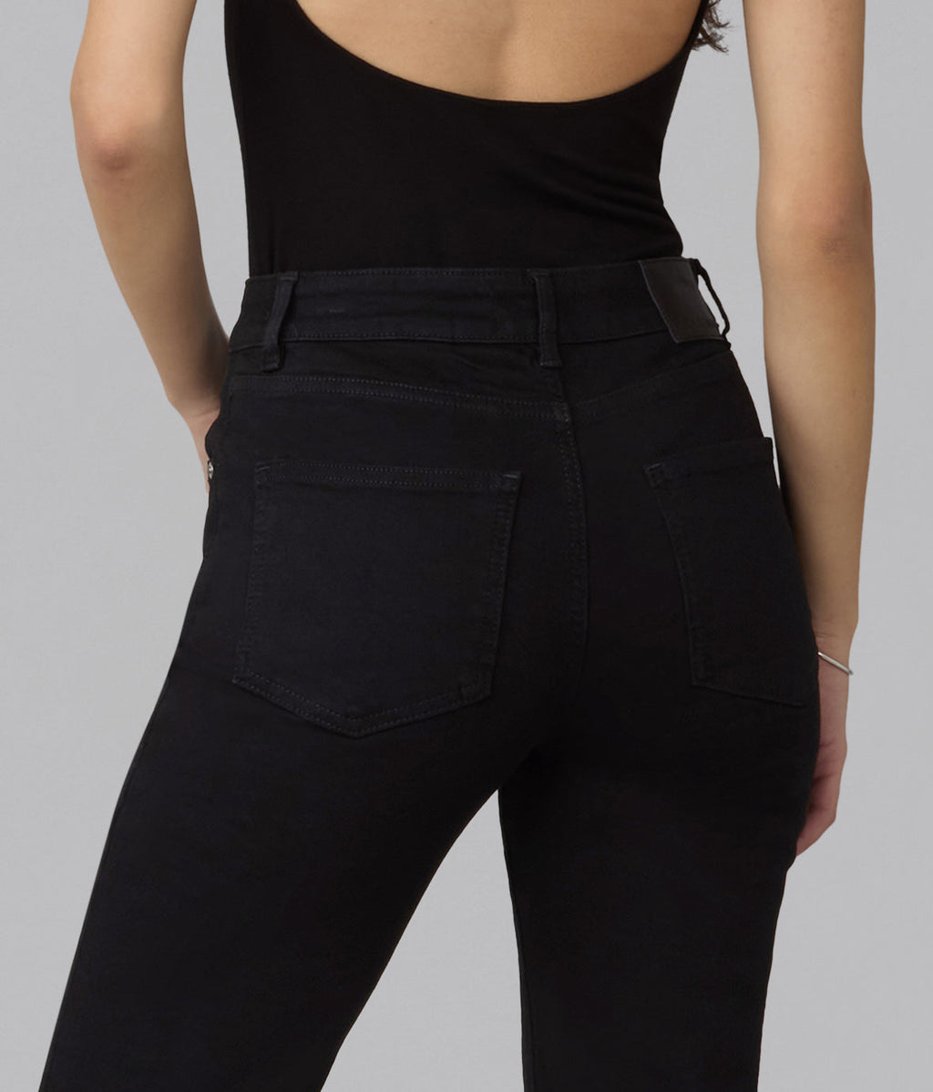 Denver High Rise Straight Jeans - Black