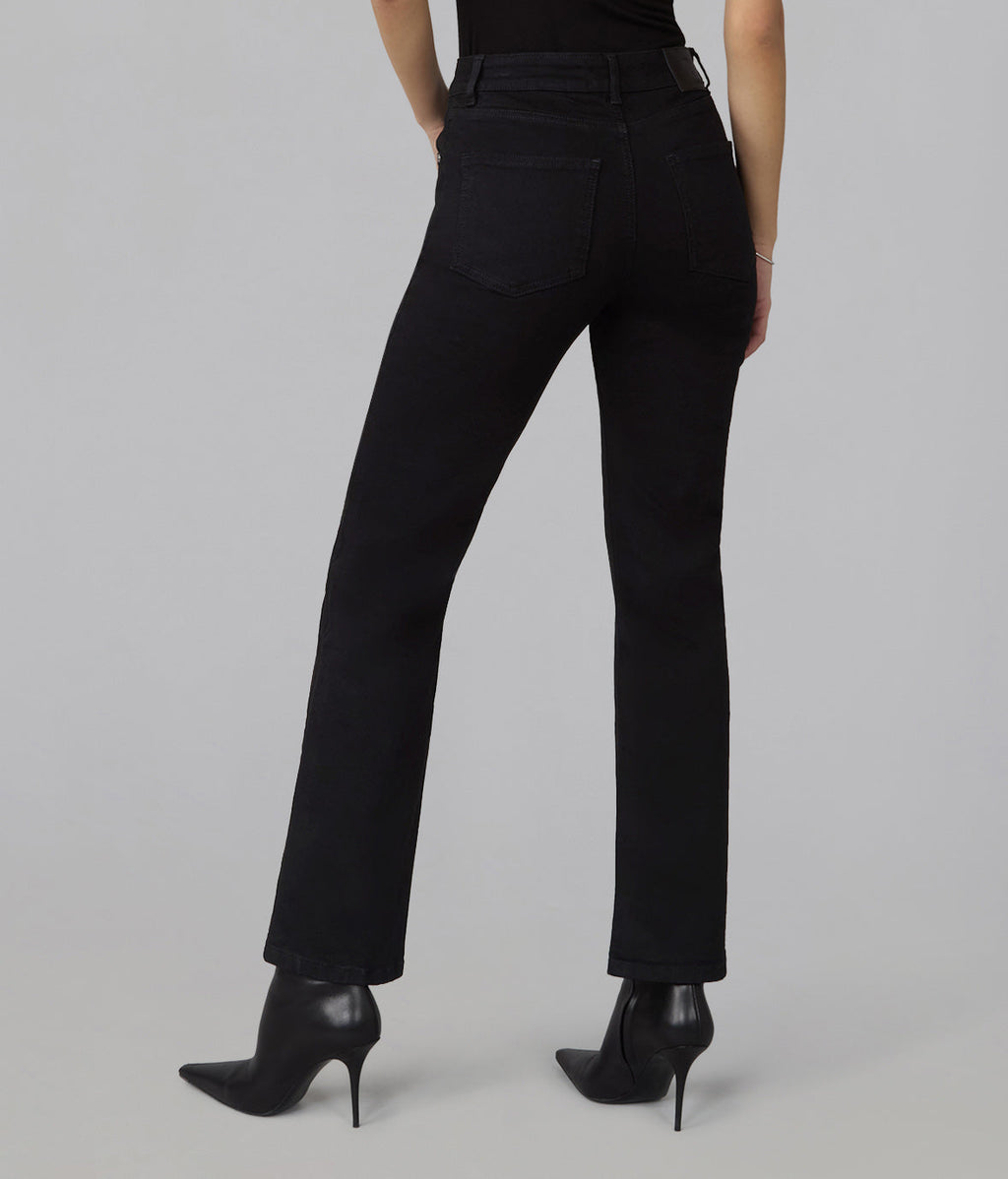 Denver High Rise Straight Jeans - Black
