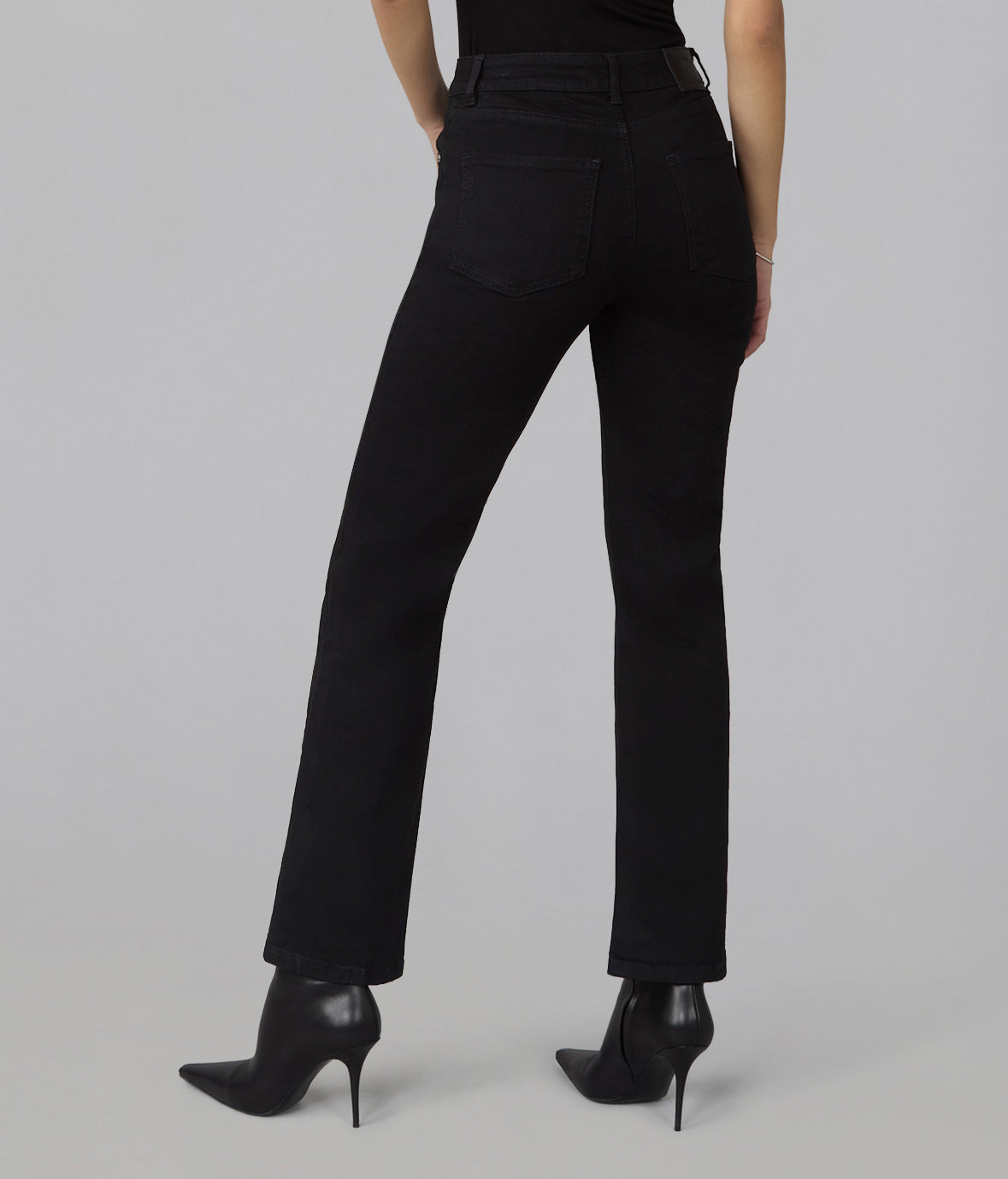 Denver High Rise Straight Jeans - Black