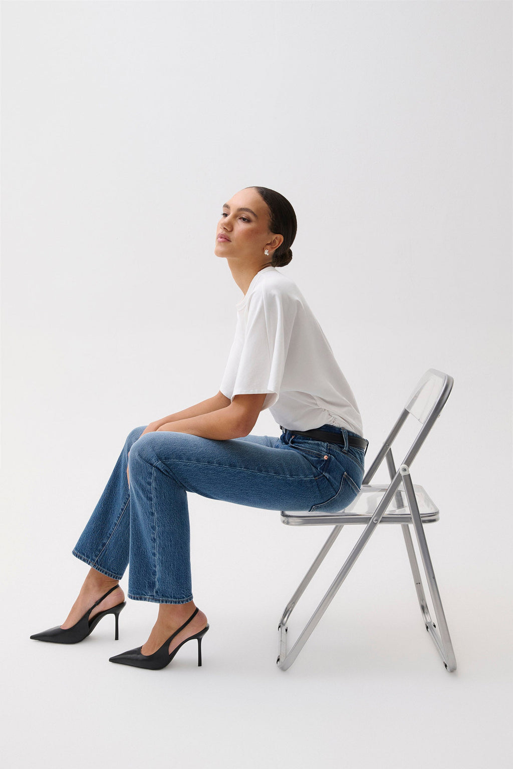 Aleks Mid Rise Straight - Sea Salt - styled 2