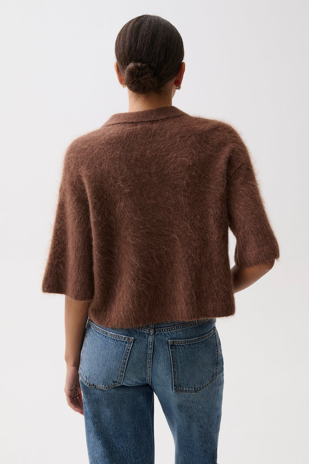 Nadya Alpaca Blend polo sweater - back