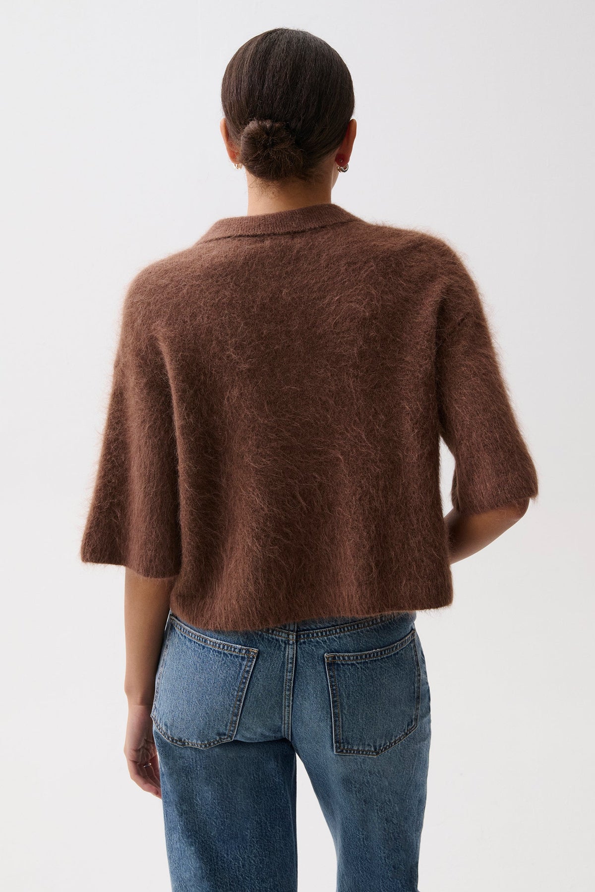 Nadya Alpaca Blend polo sweater - back
