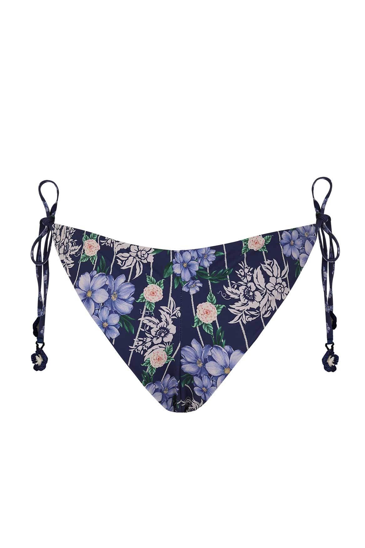 Tammy high-rise bikini bottom in floral print — styled view