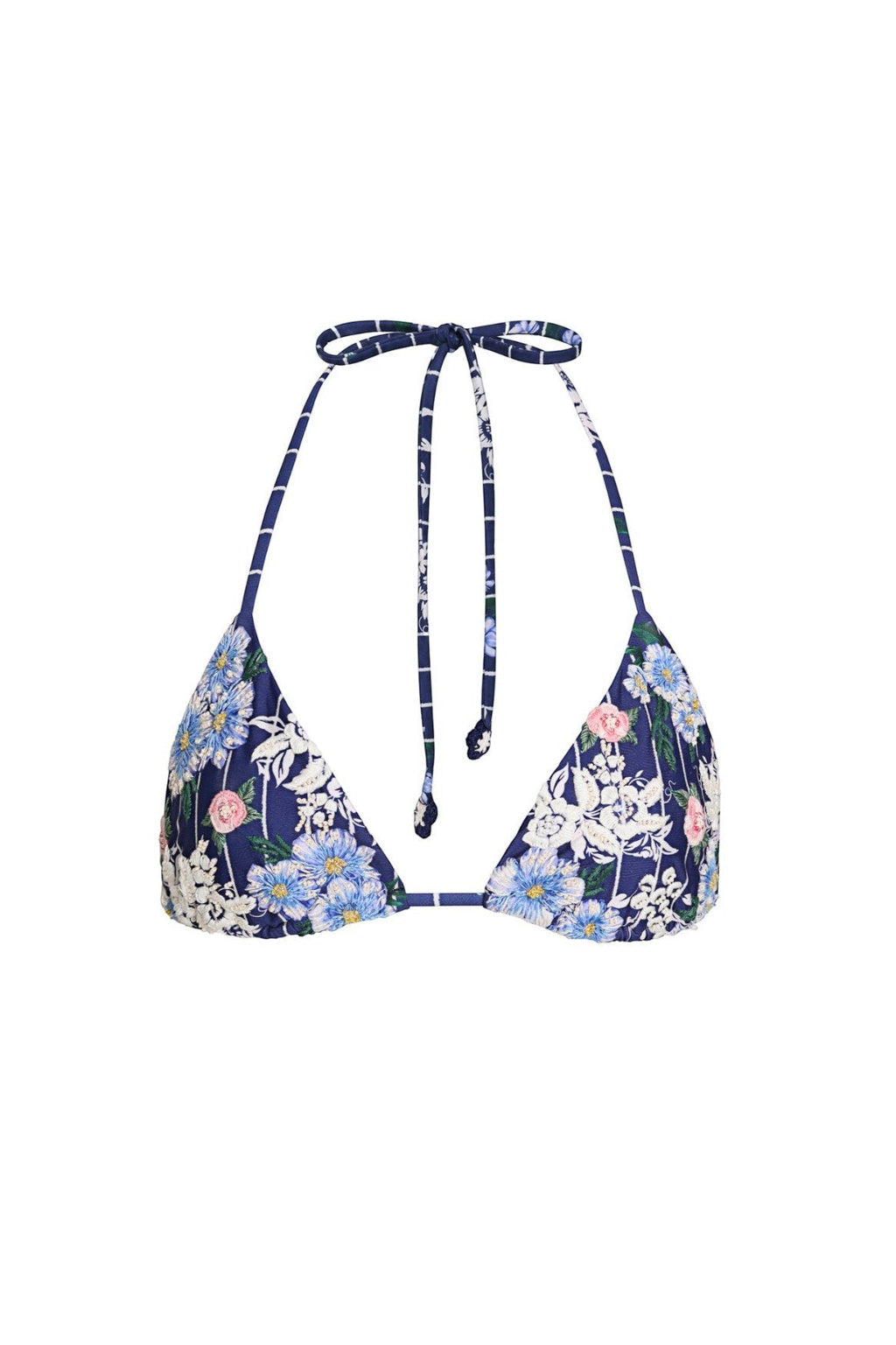 Lolita bikini top with floral embroidery — detail