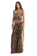 Aida hand-beaded crop top — front view