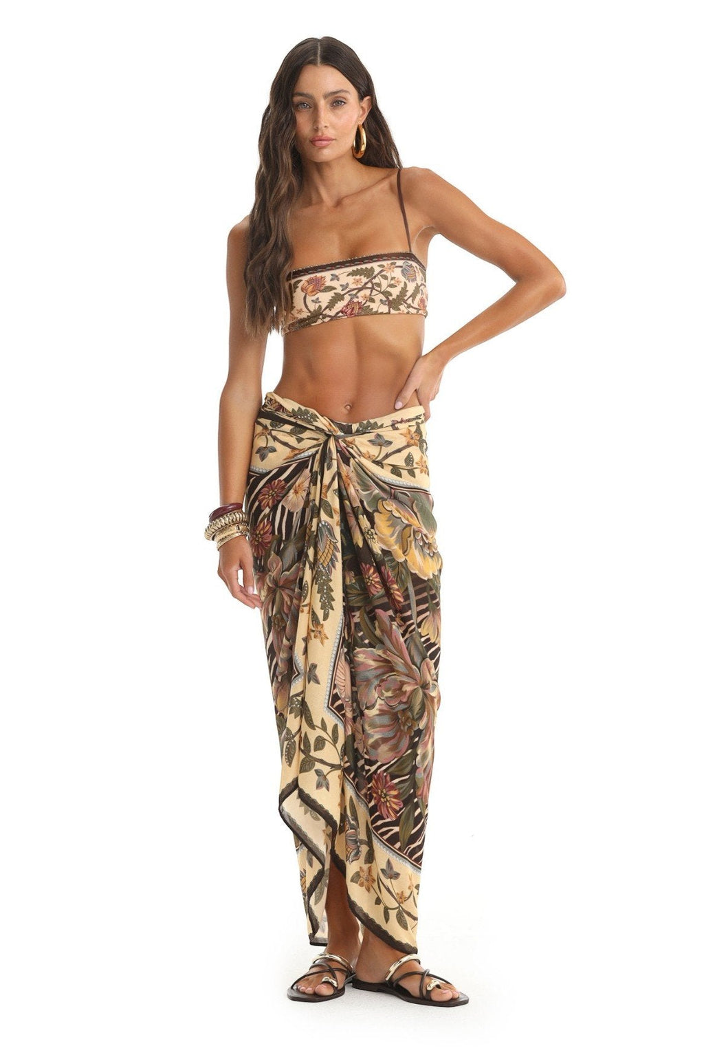 Zafra Marine pareo cover-up — front view