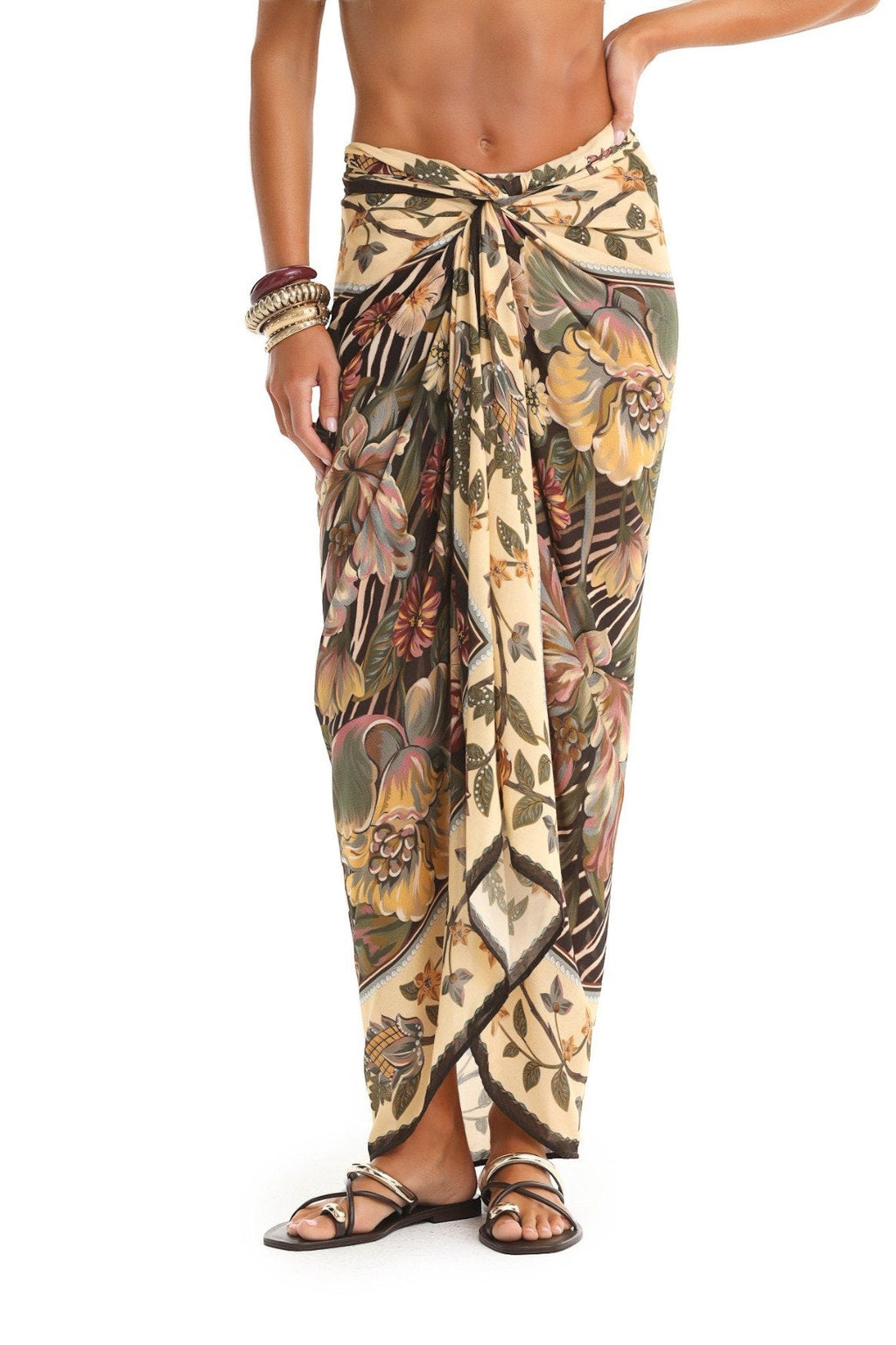 Zafra Marine pareo cover-up — styled view