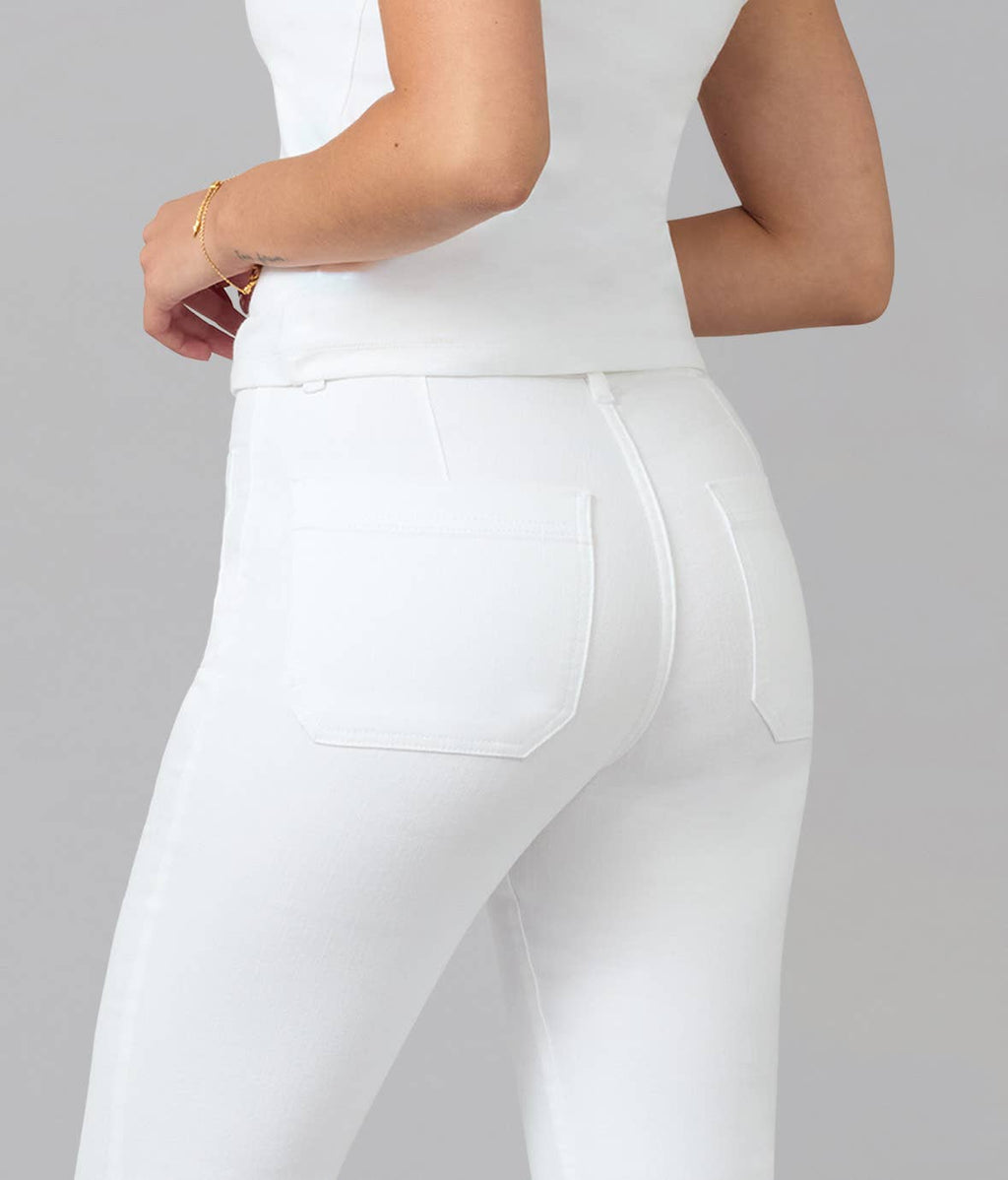 Jean Flare Taille Haute Alice Blanc