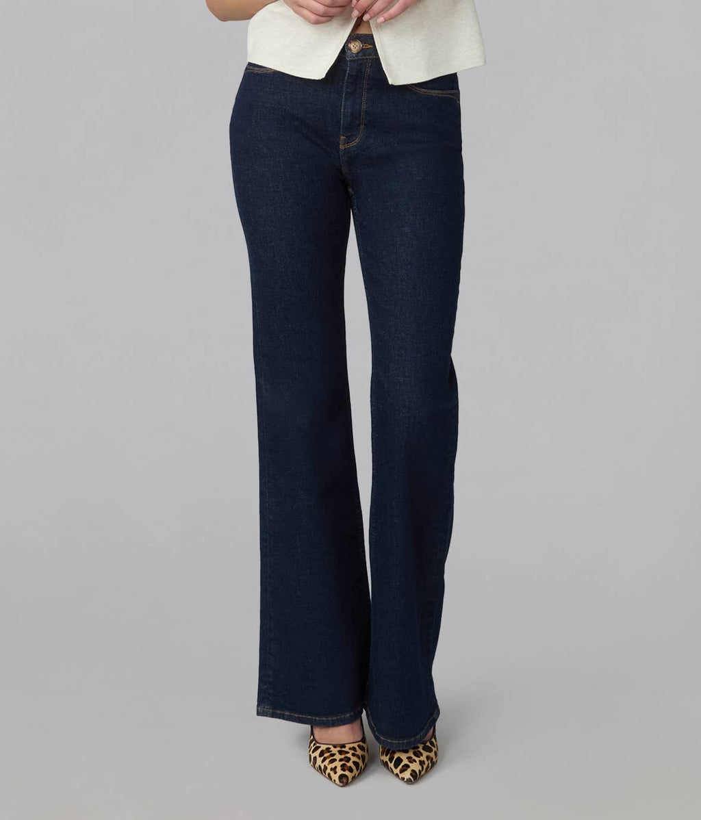 Alice High Rise Flare Jeans - Dark Rinse Blue