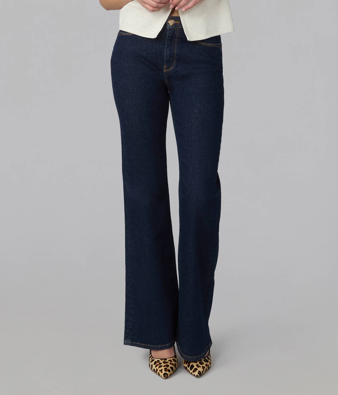 Alice High Rise Flare Jeans - Dark Rinse Blue