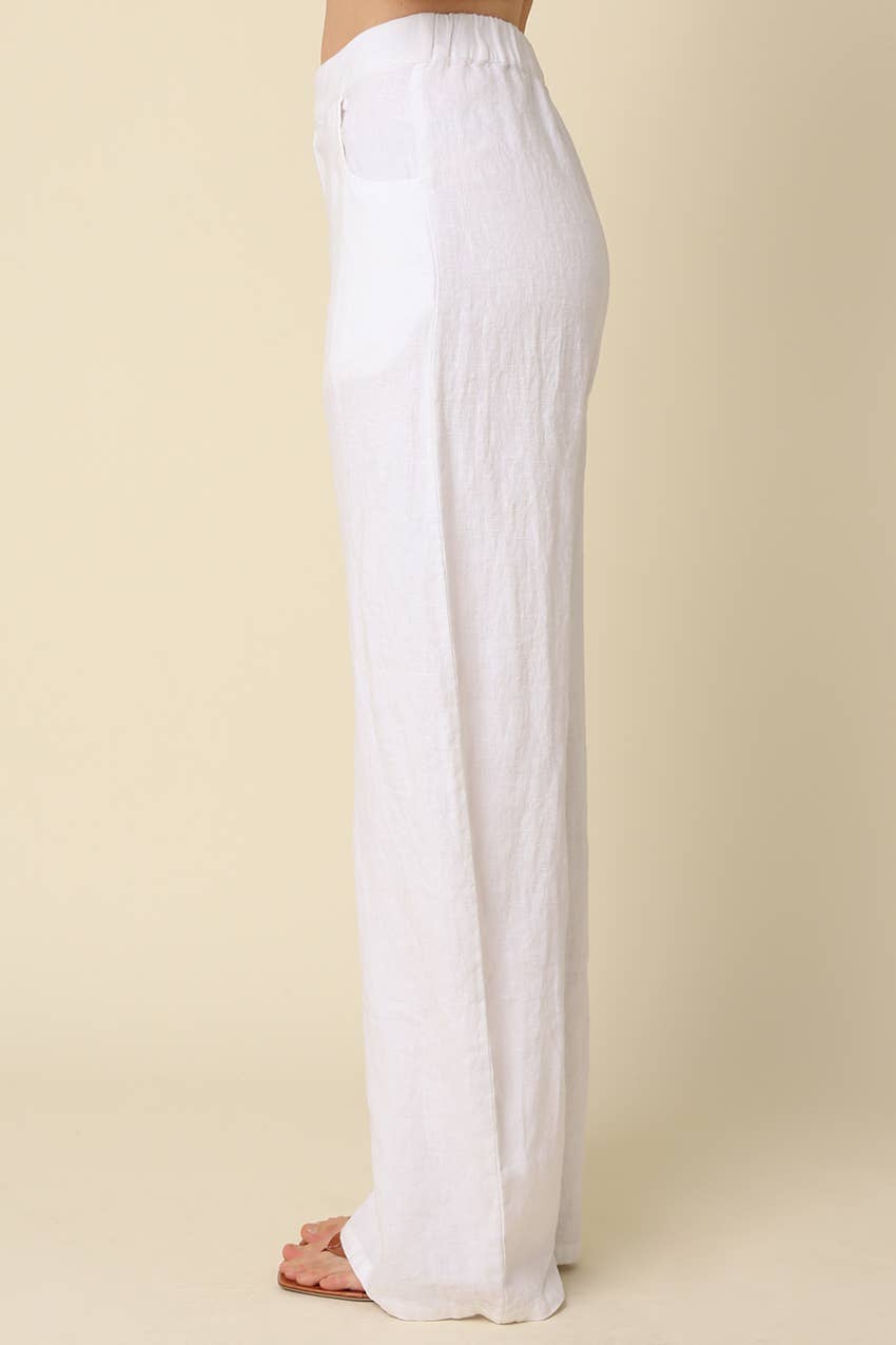 Carina Relaxed Wide-Leg Linen Pant
