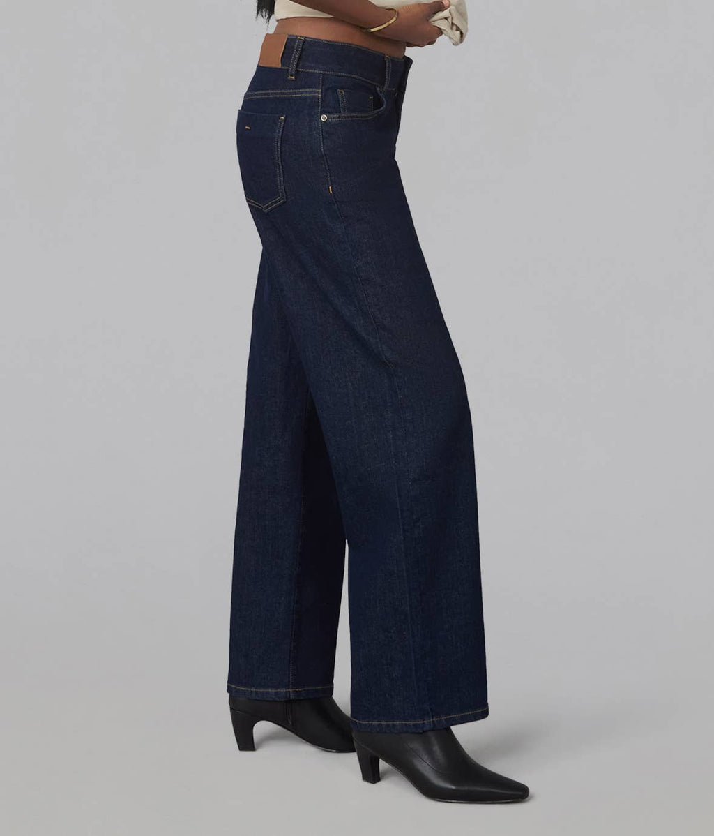 MIRO-DRW Mid Rise Comfort Straight Jeans Dark Rinse Wash