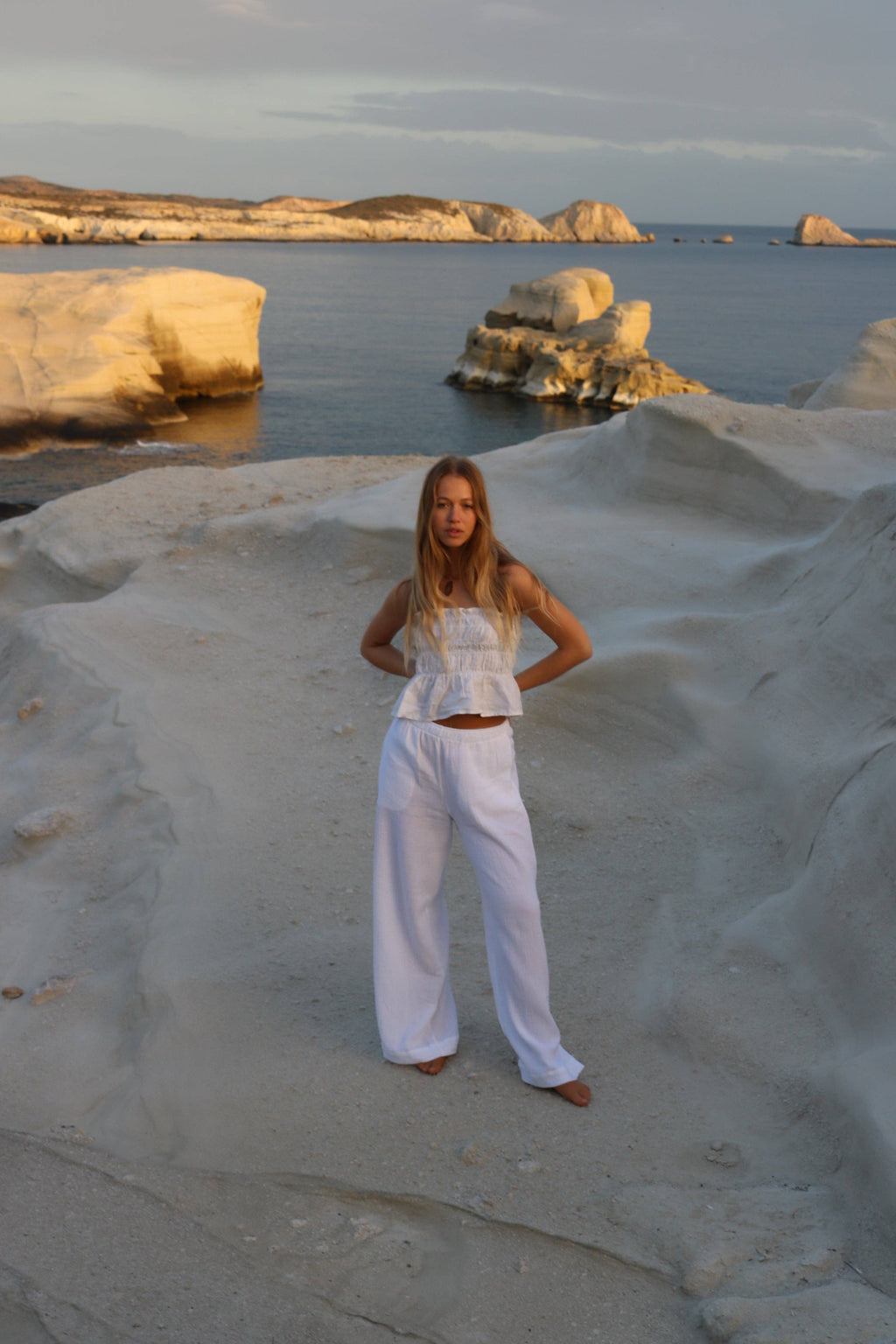 Calma Pants: White