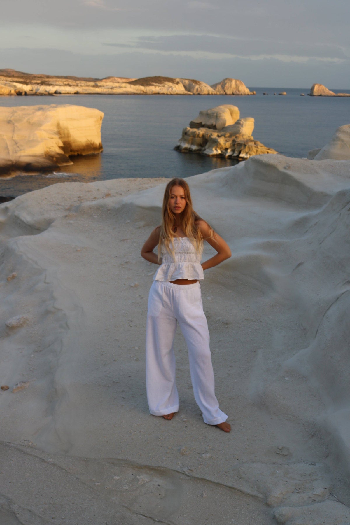 Calma Pants: White