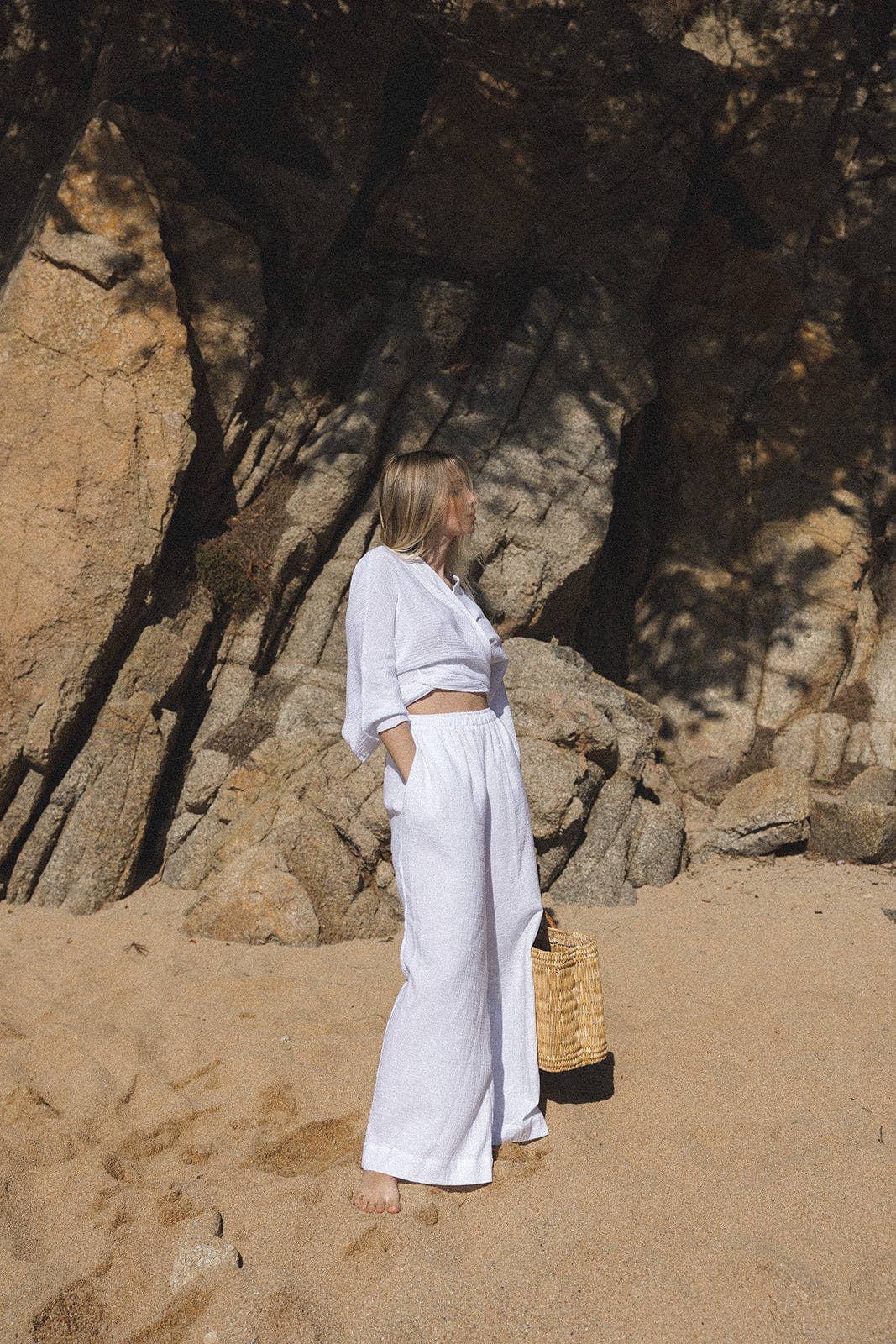 Calma Pants: White
