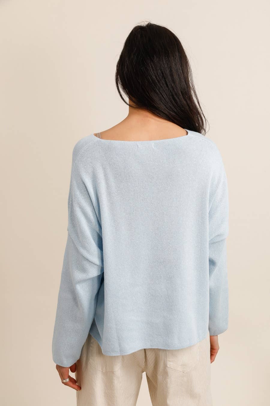 100% Cotton Cindy V Neck Sweater