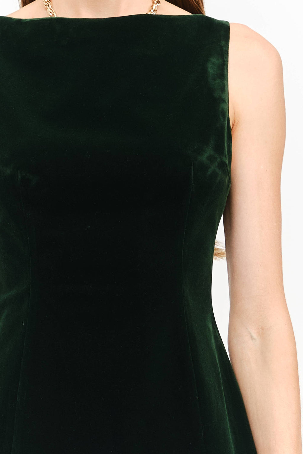 Carmine Hunter Green Velvet Dress : Hunter Green